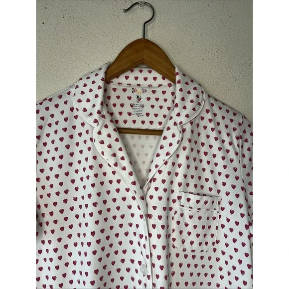 Roller Rabbit Women's Heart Shaped Pajama Top Size S Preppy Pima Cotton - Picture 5 of 9